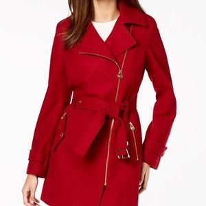 Michael Kors Size XXL Red Wool Coat